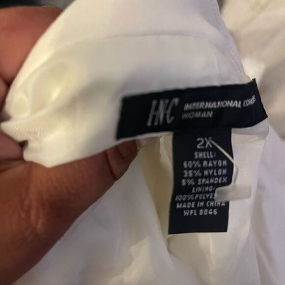 Inc women tan/white natural moto jacket/coat zip up plus size 2xl - Picture 9 of 9